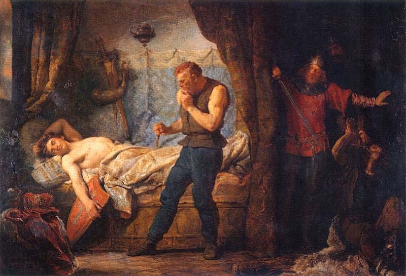 Wojciech Gerson The Assassination of Przemys II in Rogono. oil painting image